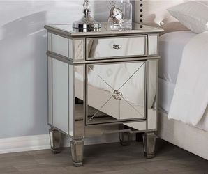 Glam mirrored nightstands (set of 2)