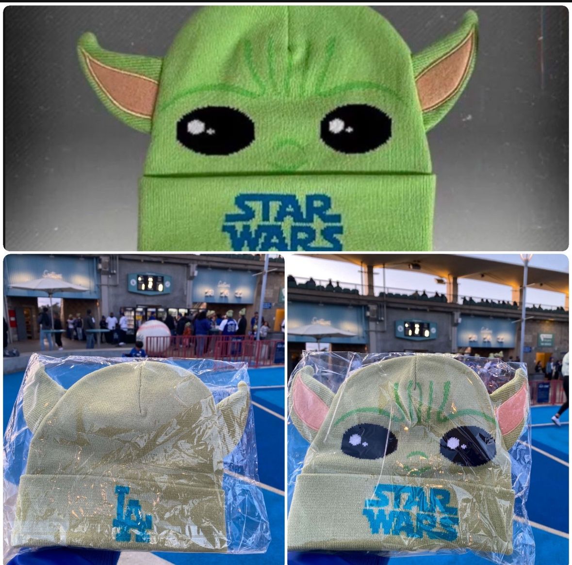 LOS ANGELES DODGERS STAR WARS BEANIE NIGHT SGA 2023 YODA SEALED NEW