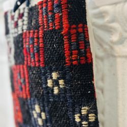 New Handmade Vintage Kilim Multicolor Small Crossbody Sack Bag