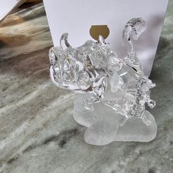 Disney Timon and Pumbaa glass Figure, by Arribas and Disneyland Paris