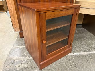 ETHAN ALLEN Impressions Cherry Finish Glass Door Low Cabinet