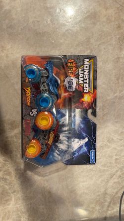 Monster Jam Fire & Ice Dragon vs Zombie monster truck toy