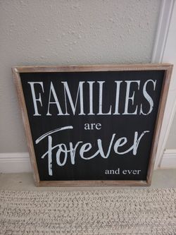 24" x 24" Modern Farmhouse Wall Art – Families Are Forever