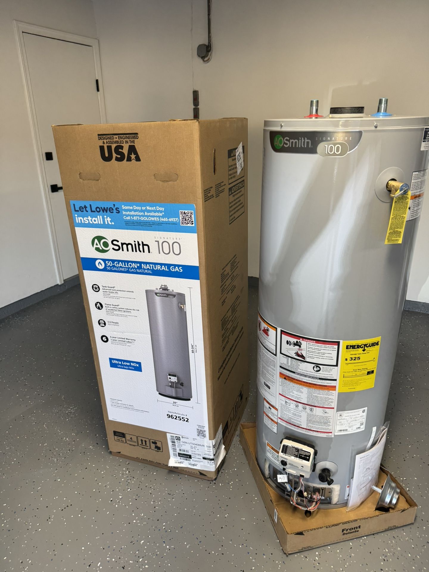 50 Gallons 40,000 btus $899 *Free Install (New)