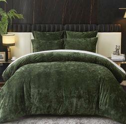 Crushed Velvet Comforter Set Queen 