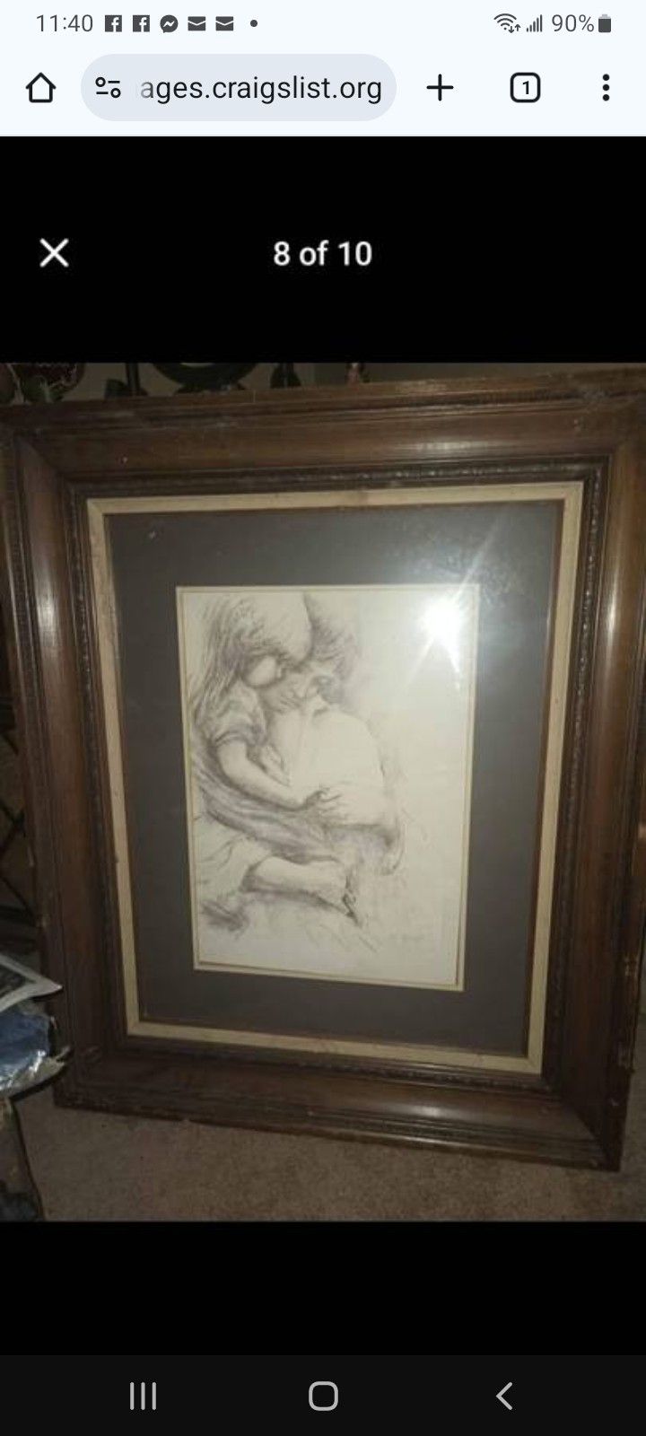Sketch Artwork Painting Signed By Marilyn Zapp 