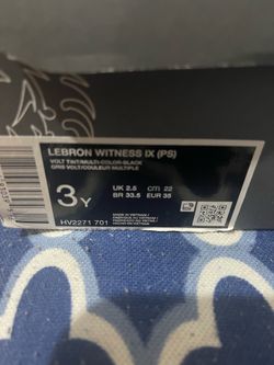 Nike Lebron Witness IX size 3 for big kids