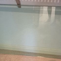 HIGH QUALITY RECTANGULAR HEAVY GLASS FOR COFFEE TABLE OR ENTRY TABLE TOP. 60” L x 30”W x 1/2” D. EXCELLENT CONDITION.
