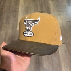 Chicago Bulls Tan Leather New Era SnapBack 