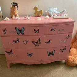 Pink Antique Dresser 
