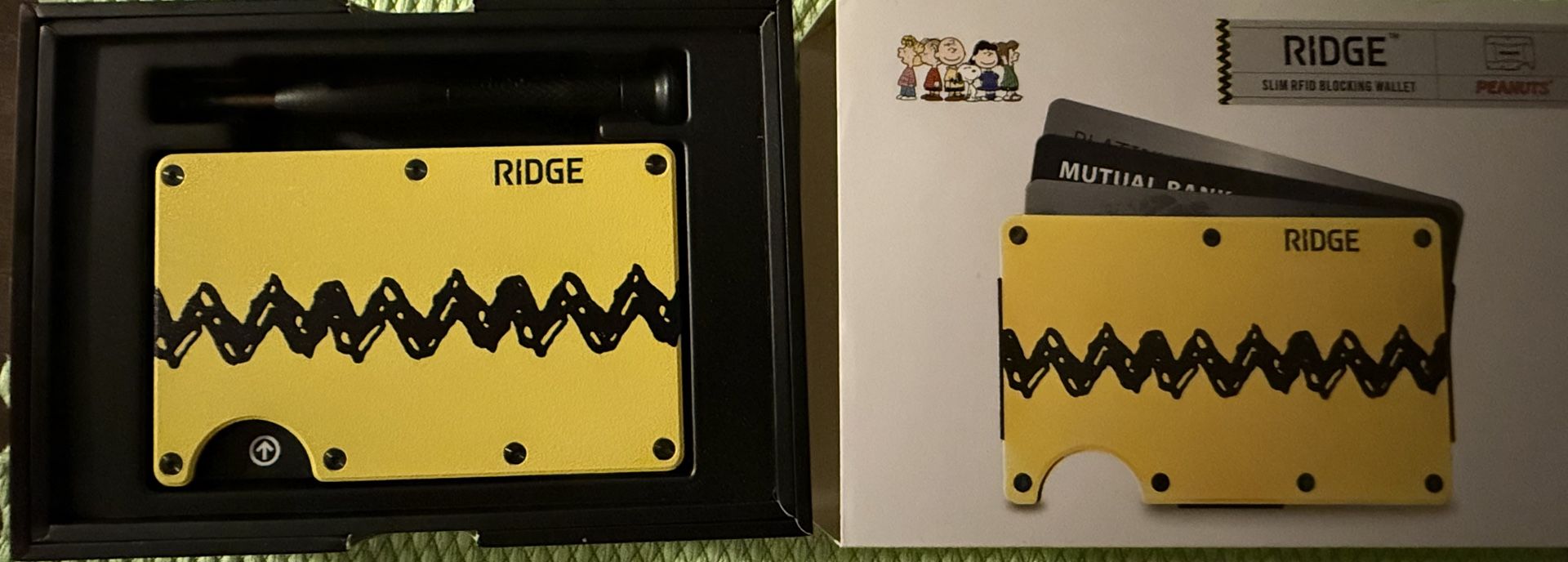 PEANUTS* Good grief* Ridge slim RFID Blocking Wallet