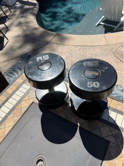 Pair of 50 LB Dumbbells