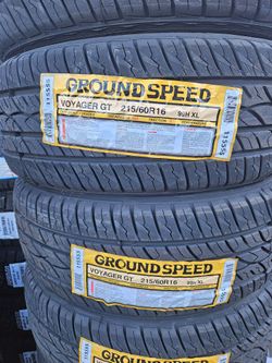 215-60-16 !!! GROUNDSPEED A/S !!! $280 LAS 4 LLANTAS MONTADAS Y BALANCEO INCLUIDO 👌