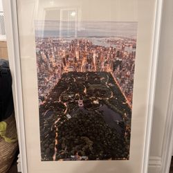 New York City Park Central Wall Photo With Frame