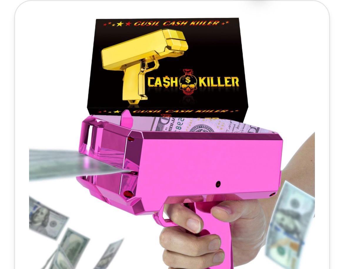 Money Shooter—Gusil Cash Cannon Bills Gun Make It Rain Toy