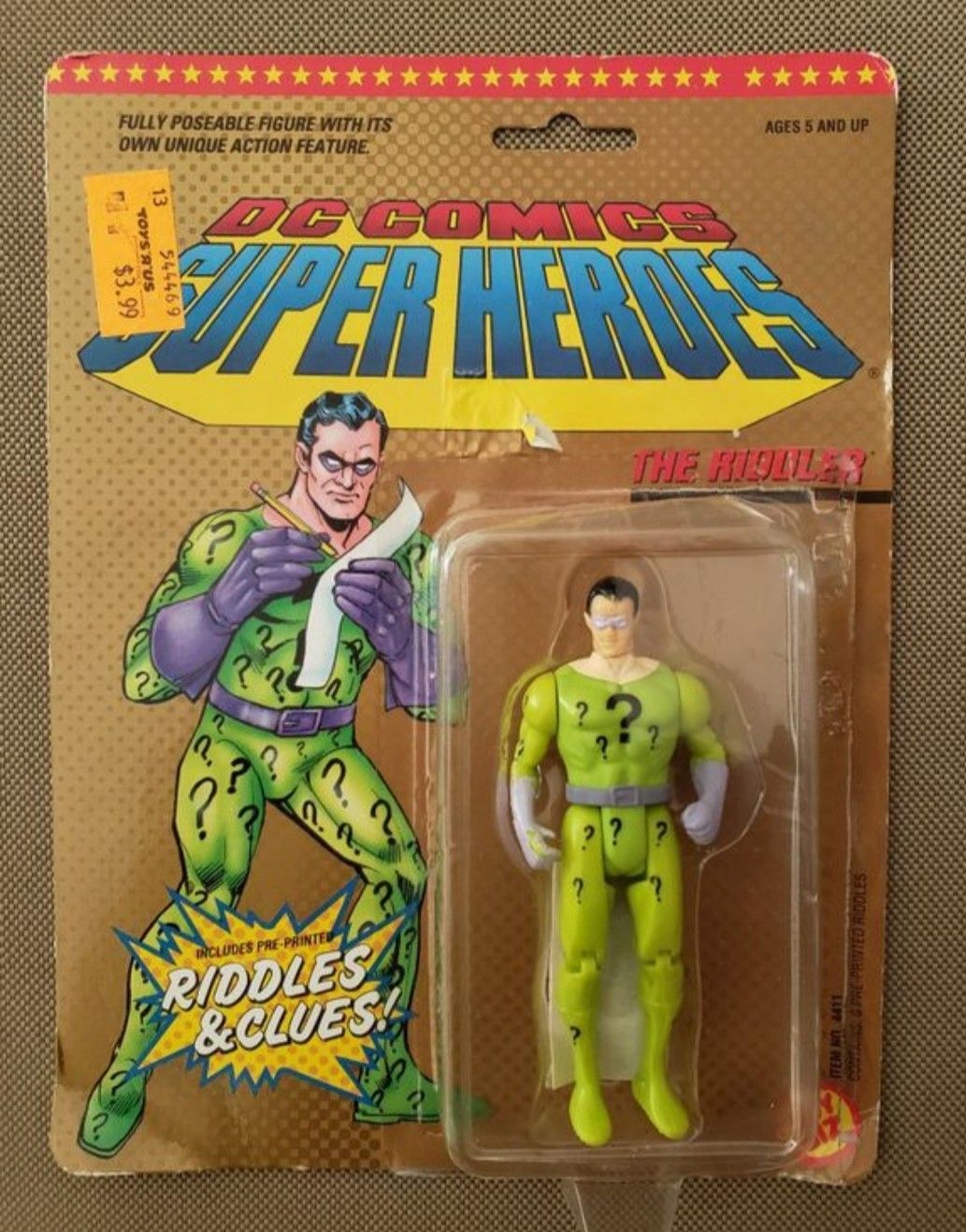 The Riddler 1989 DC Comics Super Heroes Action Figure ToyBiz