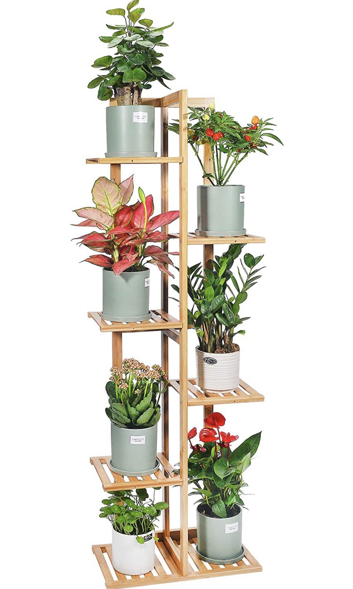 Bamboo Plant Stand Rack 6 Tier 7 Potted 