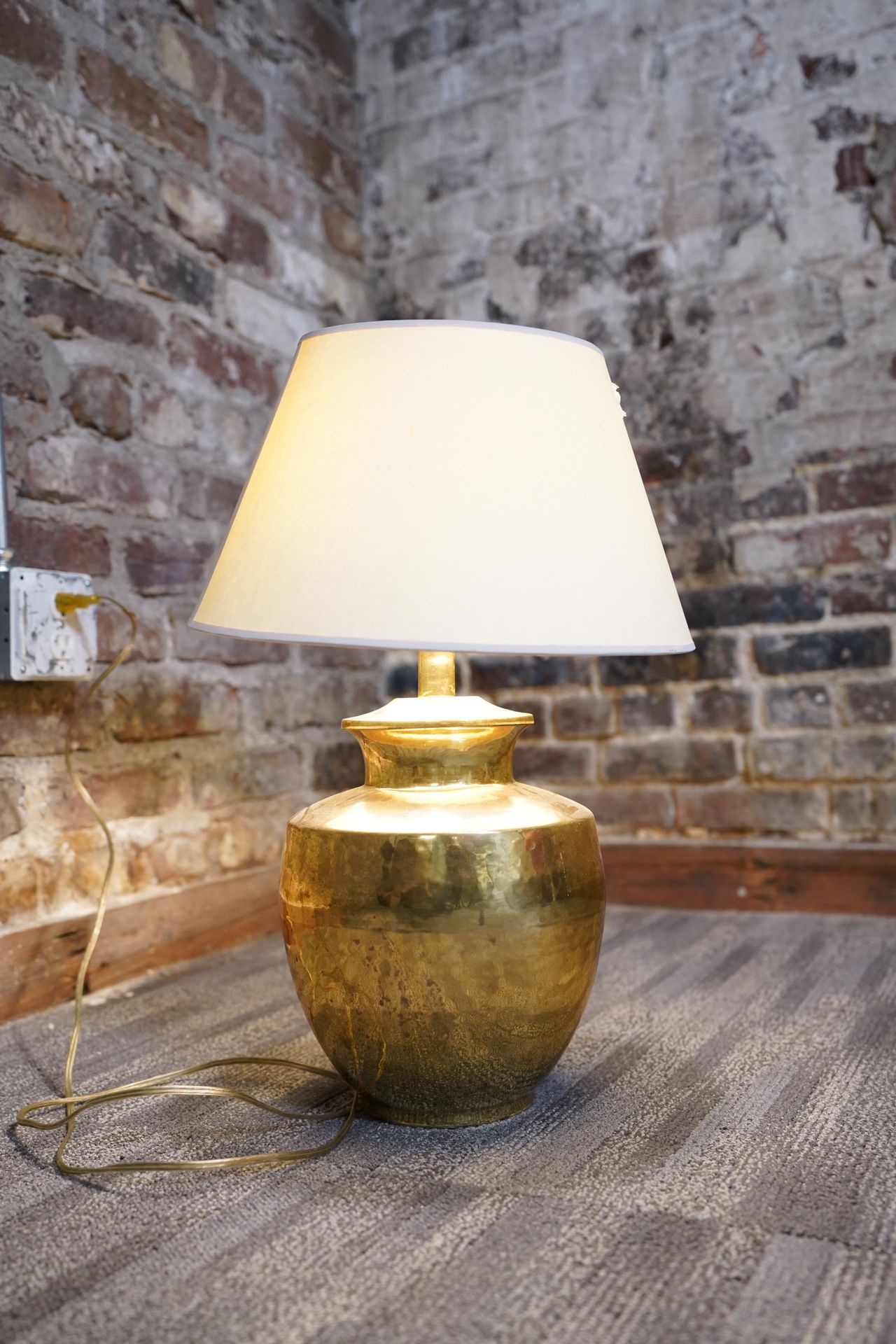 Hammered Brass Lamp