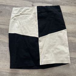 Black And White Mini Skirt 