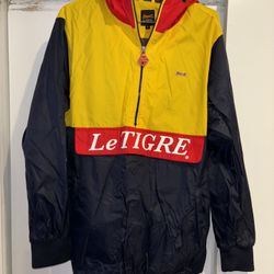 Le Tigre Men’s Small Windbreaker Pullover Jacket 