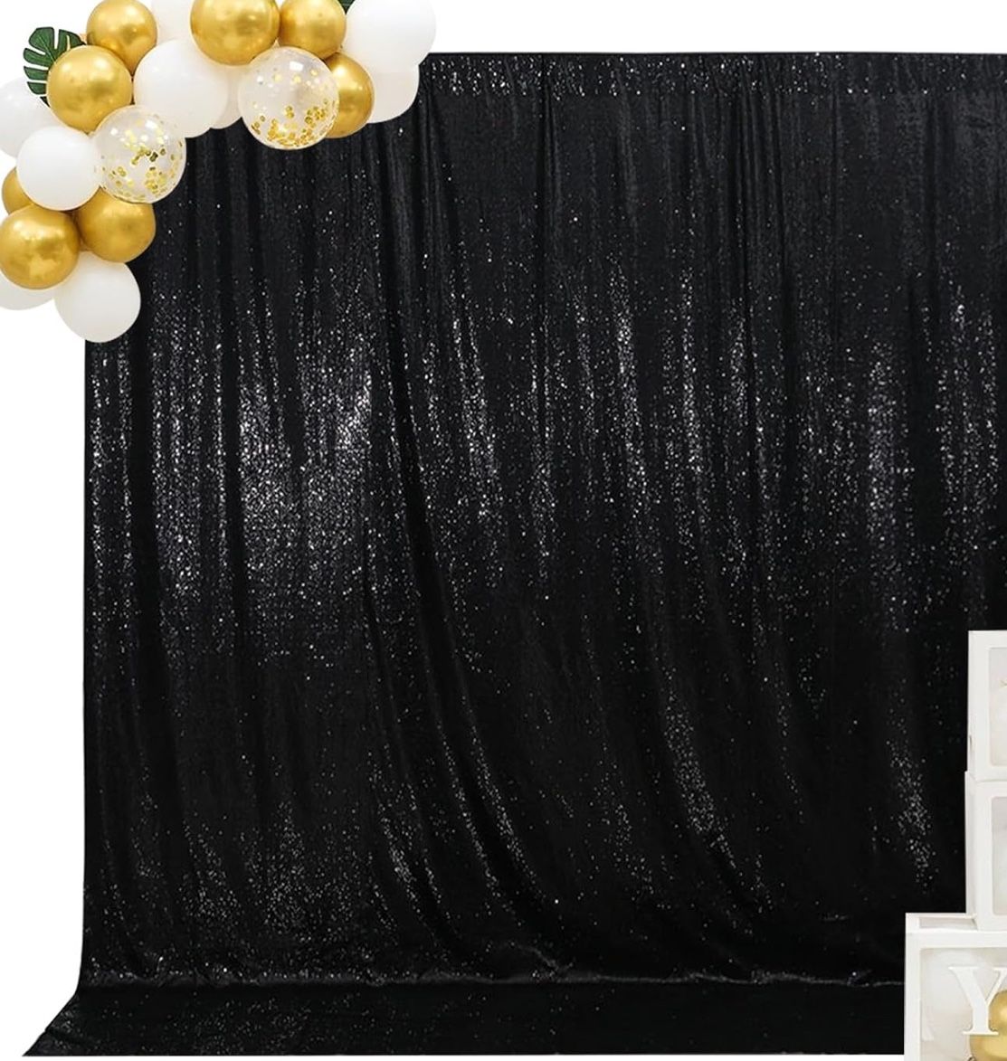 Black Sequin Backdrop