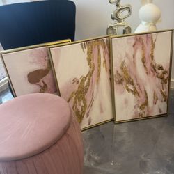 Ottoman & 3 Frames