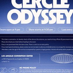 Cercle Odyssey Moby Ticket
