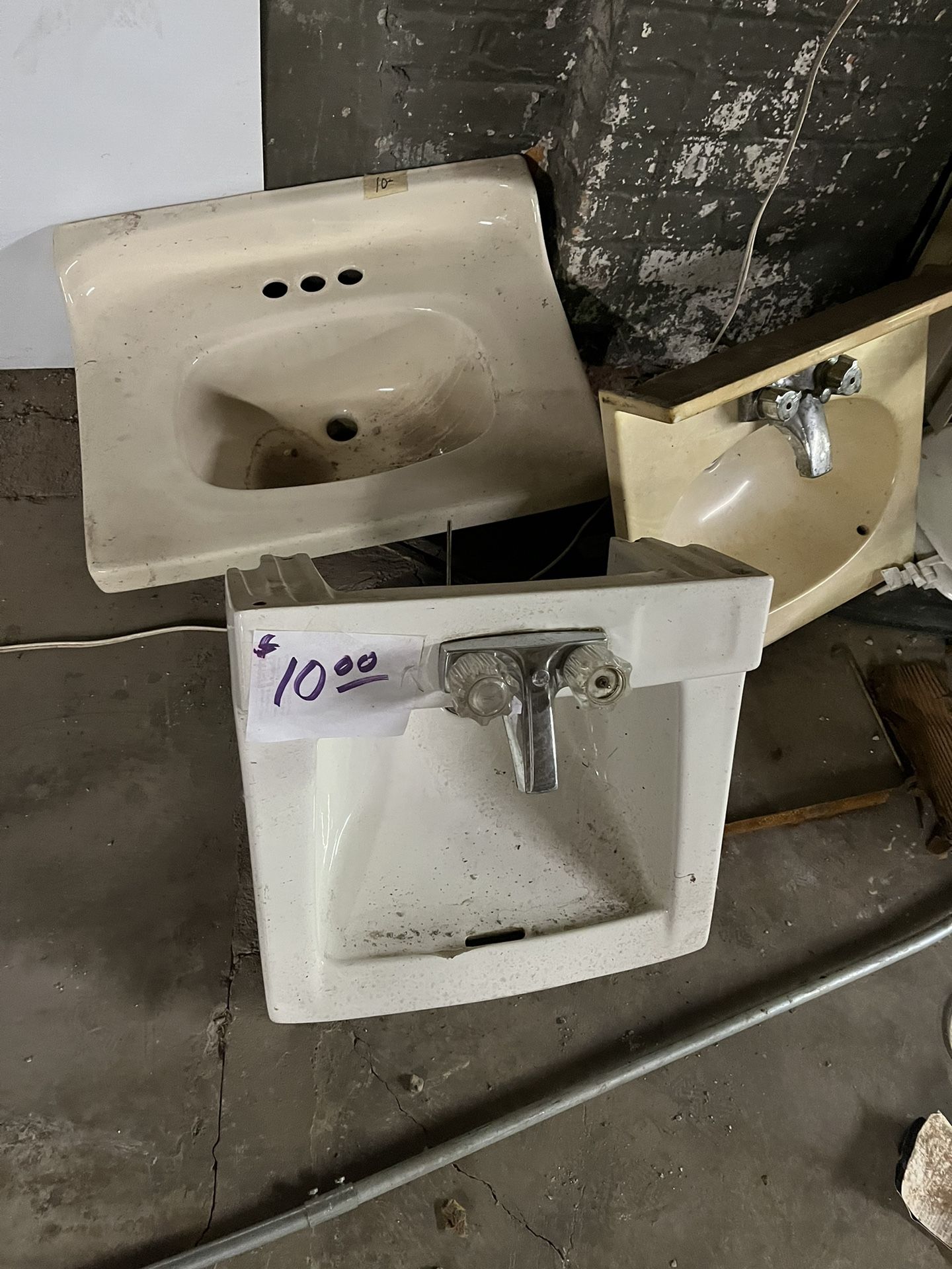 12 Sinks With Fixtures  $10.00 Each. 