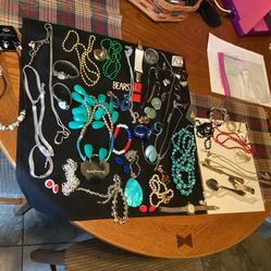 Lot of Jewelry both real and costume approximately 135  pieces all one price. Most From The 60s And 70s