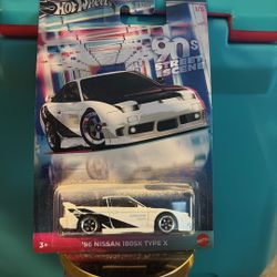 Hot Wheels 90s Street Scene, 96 Nissan 180SX Type X, 1/5, White