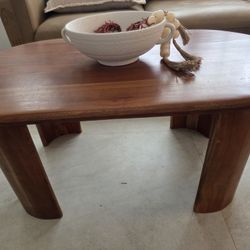 Oval Wood Coffee Table 