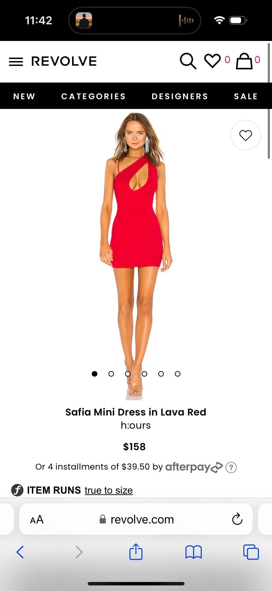 XS Red Mini Dress