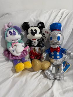 Disney Collectible Plush Lot – Mickey, Donald & Daisy – New with Tags