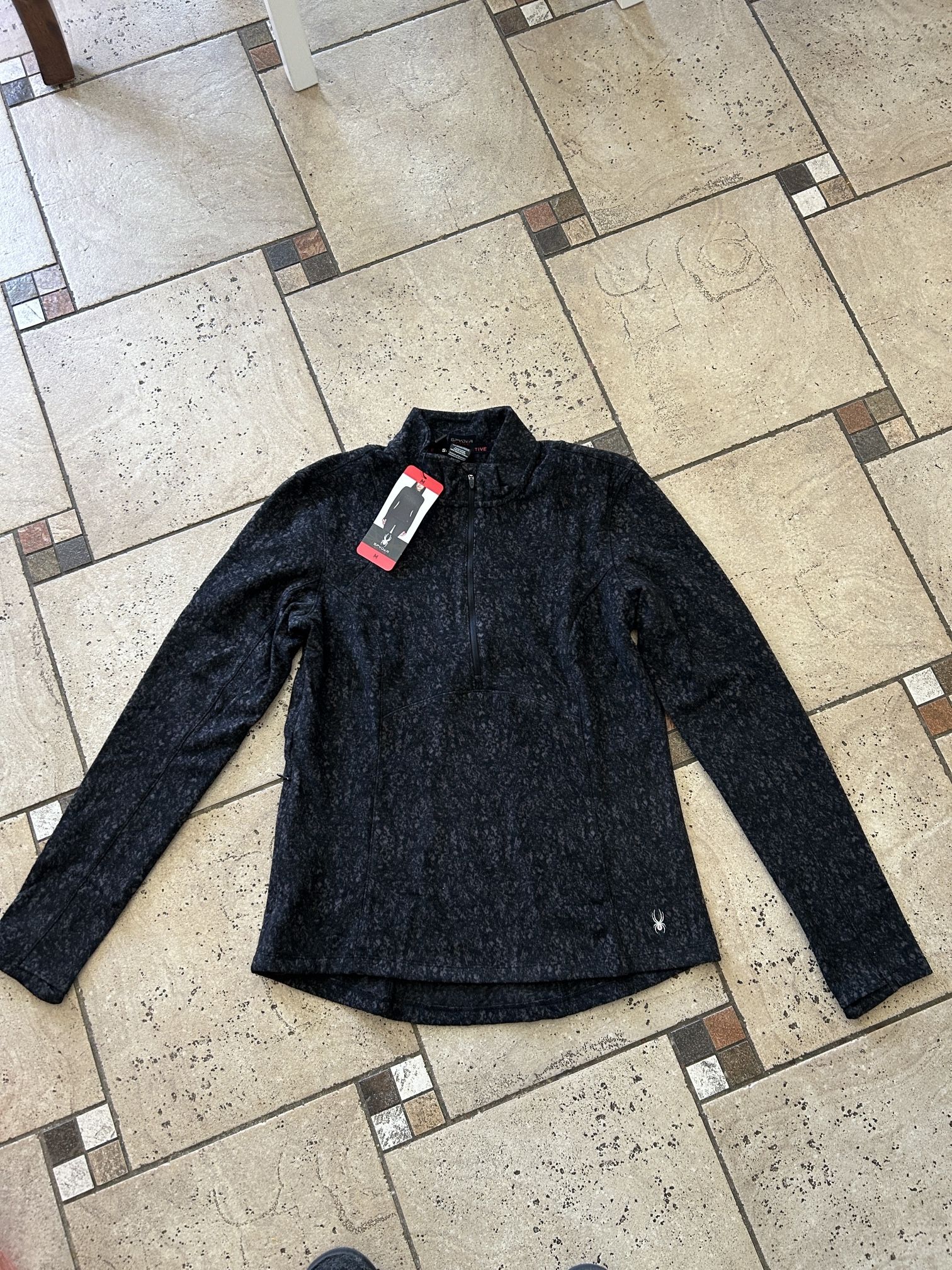 NWT Spyder women fleece half zip Active top Size M
