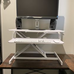 Fezibo White Standing Desk Converter 