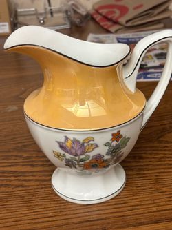 Vintage Porcelain Floral Pitcher