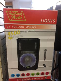 Bluetooth rechargeable speaker 4,500 watts and wireless mic