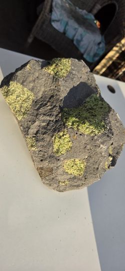 14.46 Pounds 6558 grams. Large Olivine Peridot Crystals Gemstone Basalt Volcanic Rough Specimen
