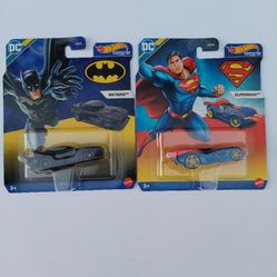 Hot Wheels Character Cars Batman/Superman Lot Of 2 