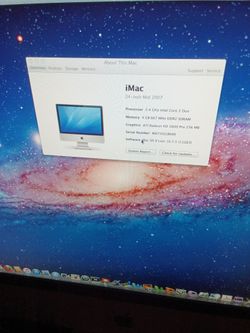 iMac 2.4 GHz Intel core 2 Duo 4 GB of memory ddr2 str ram