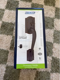 Schlage FE285V Camelot Front Entry Handle - Aged Bronze