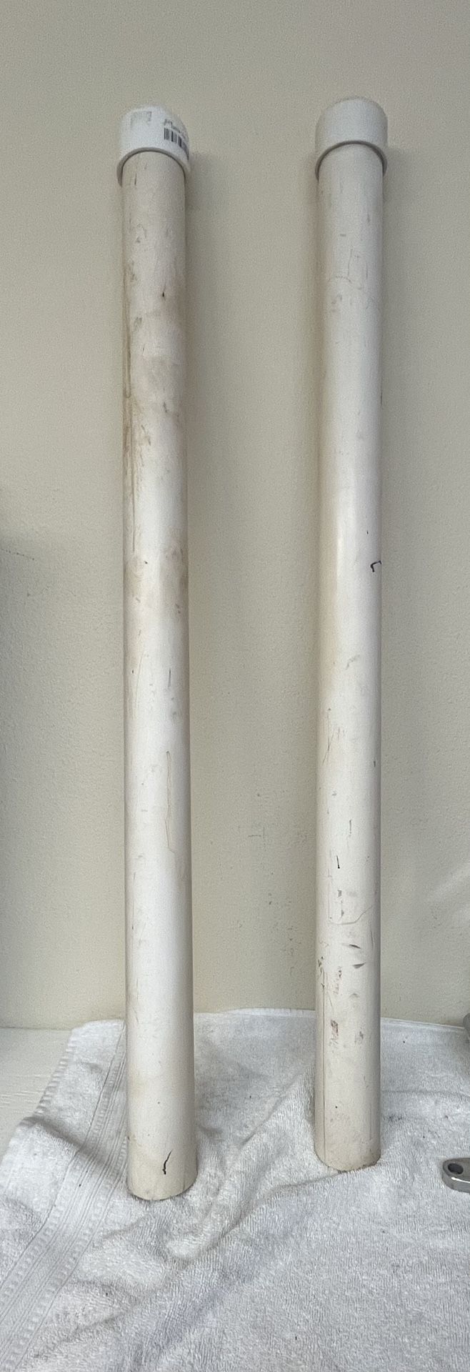 Trailer Guide Post PVC Pipe With Caps 38”