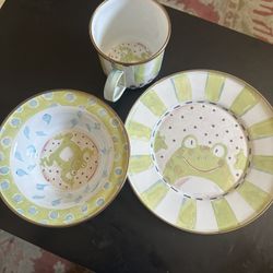 McKenzie Childs Frog Set $40