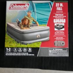NEW, TRI TECH DURABLE, YET SOFT TOP, "COLEMAN" 22" FULL AIRBED MATRESS, EXCELLENT PRICE FOR SUCH SLEEPING QUALITY!!!