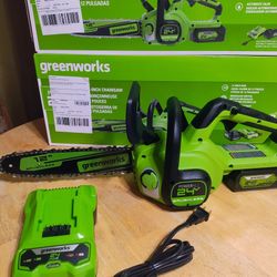 Brand New 12in. Chainsaw 24V. 4.0AH Battery And Charger 