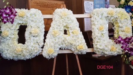 Letters flowers