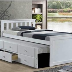 Twin Bed Frame With Trundle Twin Not Including Mattress 