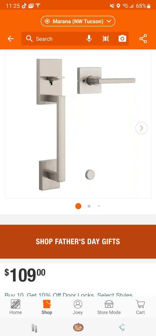 Kwikset
San Clemente Satin Nickel Door Handleset with Halifax Square Door Handle