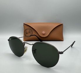Ray-Ban Sunglasses RB3447 Round Metal Black Frame Green Classic Lens Unisex --11