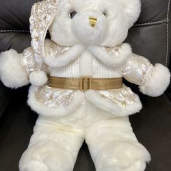 Year 2000 Vintage Stuffed White Bear. Like New!